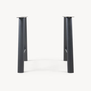 Tischgestell 2er Set Hullem Stahl 72x70x10 cm Schwarz [en.casa]