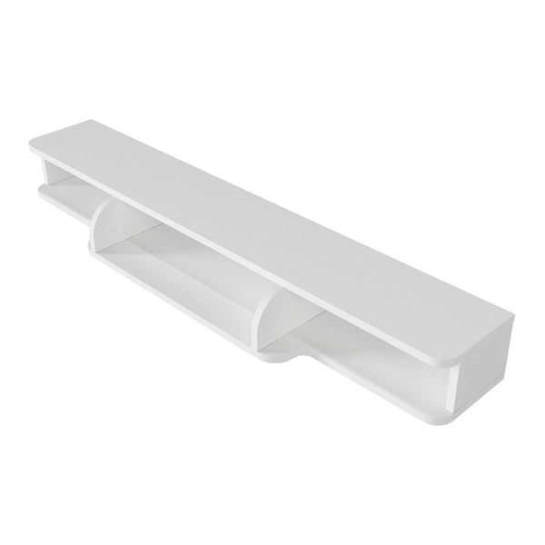 TV-Lowboard hängend Aar 135x30x16 cm Weiß [en.casa]