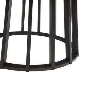 Couchtisch Buzzard Ø90x45 cm Schwarz/Betonoptik [en.casa]