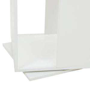Drehbares Bücherregal Fjelmarirg 109x34x34 cm Weiß [en.casa]