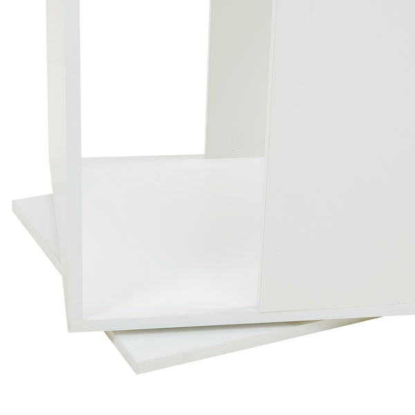 Drehbares Bücherregal Fjelmarirg 109x34x34 cm Weiß [en.casa]