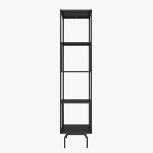 Bücherregal Færder Stahl 145x76x33 cm Schwarz [en.casa]