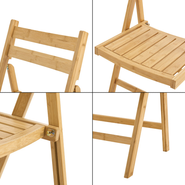 Klappstuhl Gran aus Bambus im 2er Set [en.casa]