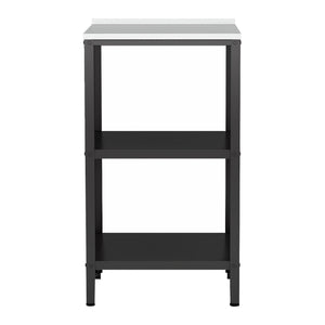 Outdoorset Bolognano Standregal Schrank und Servierwagen Schwarz, matt [casa.pro]