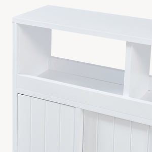 Beistellschrank auf Rollen Fadeskimma 72x70x20 cm Weiß [en.casa]