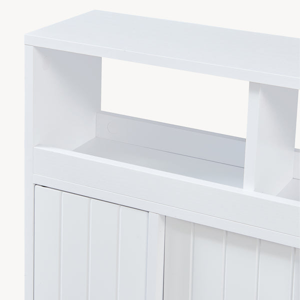 Beistellschrank auf Rollen Fadeskimma 72x70x20 cm Weiß [en.casa]