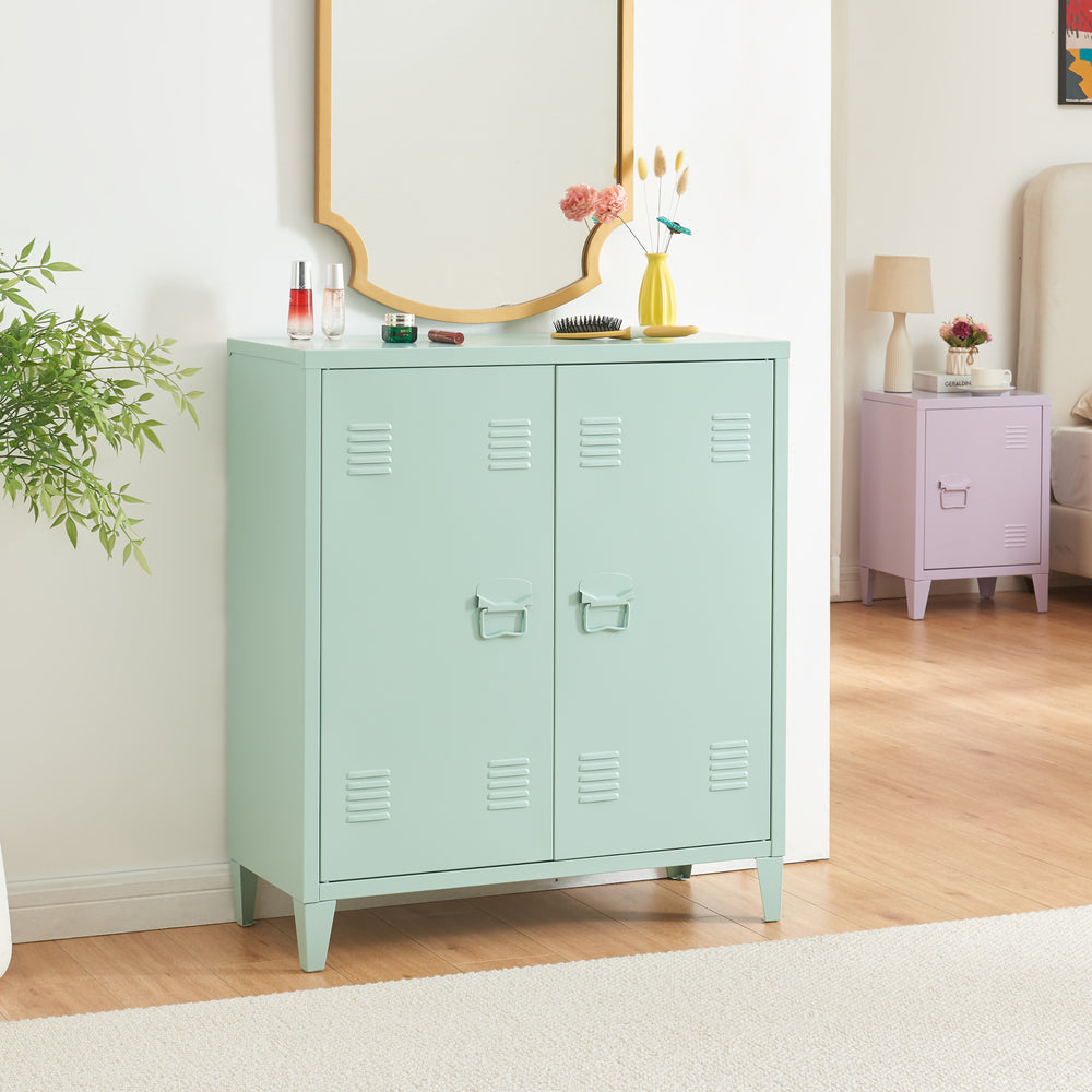 Metallschrank Oripää - 90x80x33cm - Pastellgrün