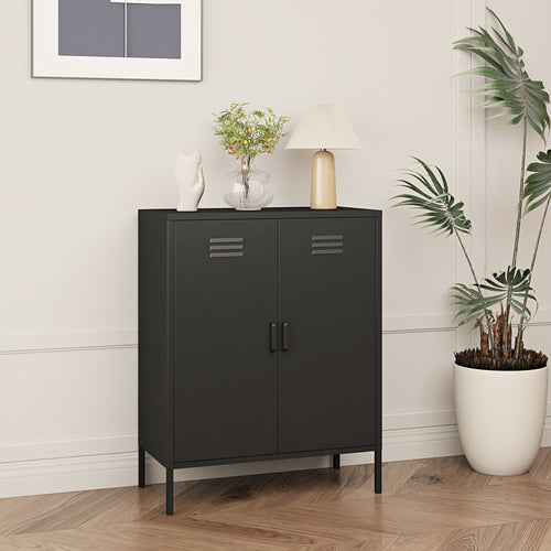 Büroschrank Pyhäranta Metall [en.casa]