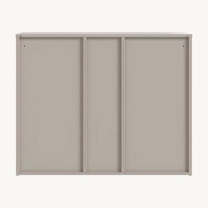 Aktenschrank Kliri Stahl 100x32x81 cm Warmgrau [en.casa]