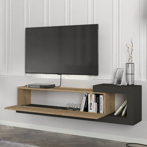 Fernsehschrank Luhanka 150x29,5x38,5cm Eiche in verschiedenen Farben [en.casa]