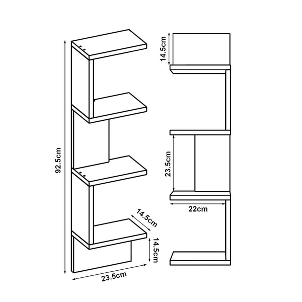 Wandregal Omn 2er Set 93x24x15 cm [en.casa]