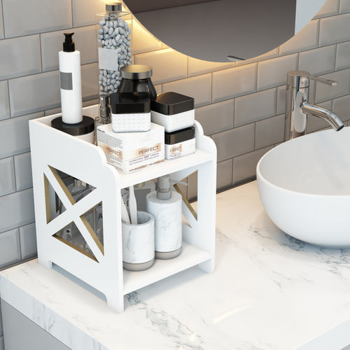 Badorganizer Struer 23x20x22 cm Weiß [en.casa]