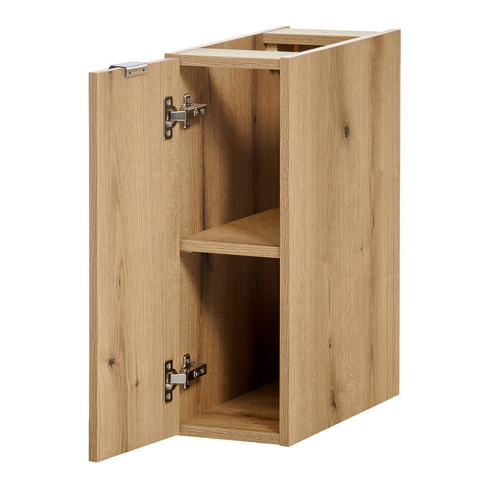 Badezimmerschrank Skelbolu hängend Eiche [en.casa]