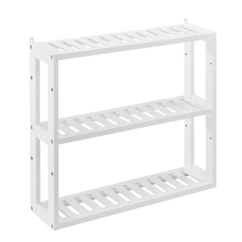 Badezimmerschrank Anderlecht 54x60x15 cm Regal mit 3 Ablagen Weiß en.caa - premiumXL