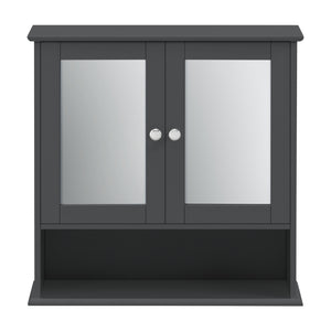 Badezimmerschrank Linz 58x56x13 cm mit Spiegel versch. Farben MDF en.casa