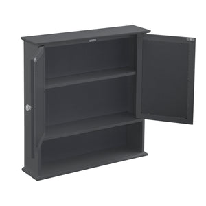 Badezimmerschrank Linz 58x56x13 cm mit Spiegel versch. Farben MDF en.casa