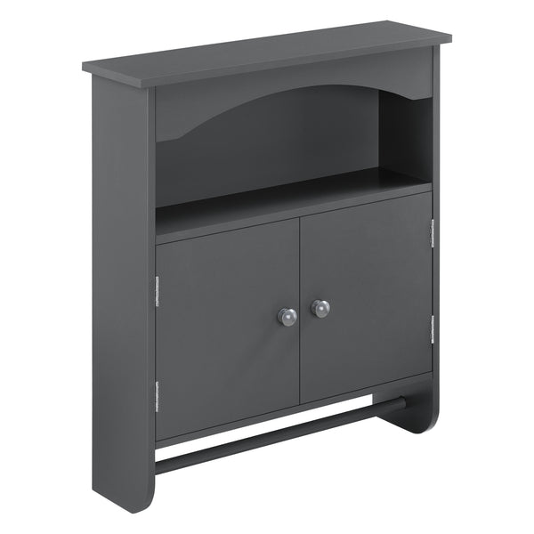 Badezimmerschrank Graz 61x53x15 cm mit Handtuchhalter versch. Farben MDF en.casa
