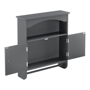 Badezimmerschrank Graz 61x53x15 cm mit Handtuchhalter versch. Farben MDF en.casa