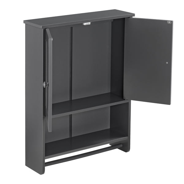Badezimmerschrank Steyr 65x49x15 cm mit Handtuchhalter MDF versch. Farben en.casa