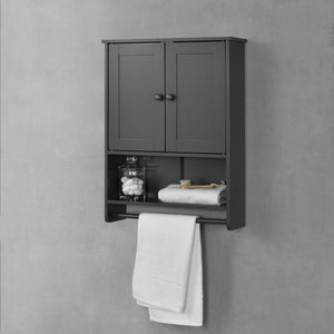 Badezimmerschrank Steyr 65x49x15 cm mit Handtuchhalter MDF versch. Farben en.casa