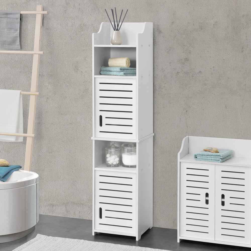 Badezimmerschrank Mora 135x32x32 cm WPC en.casa - premiumXL
