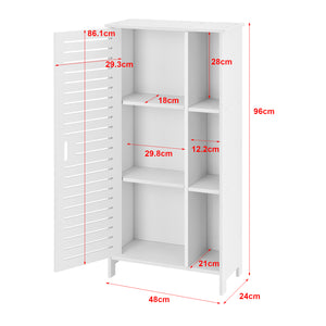 Badezimmerschrank Vansbro 96x48x24 cm WPC en.casa