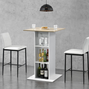 Bartisch Visby 110x70x70 cm mit 3 Regalfächern en.casa - premiumXL