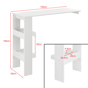 Bartisch Bromölla 120x45x106 cm versch. Farben en.casa