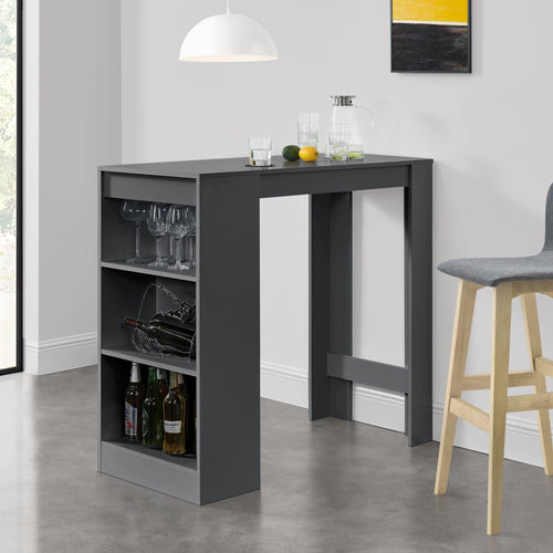 Bartisch Kouvola mit 3 Fächern 110x50x103 cm in versch. Farben [en.casa]