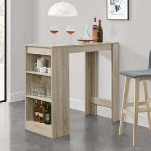 Bartisch Kouvola mit 3 Fächern 110x50x103 cm in versch. Farben [en.casa]