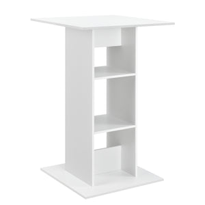 Bartisch Visby 110x70x70 cm mit 3 Regalfächern en.casa