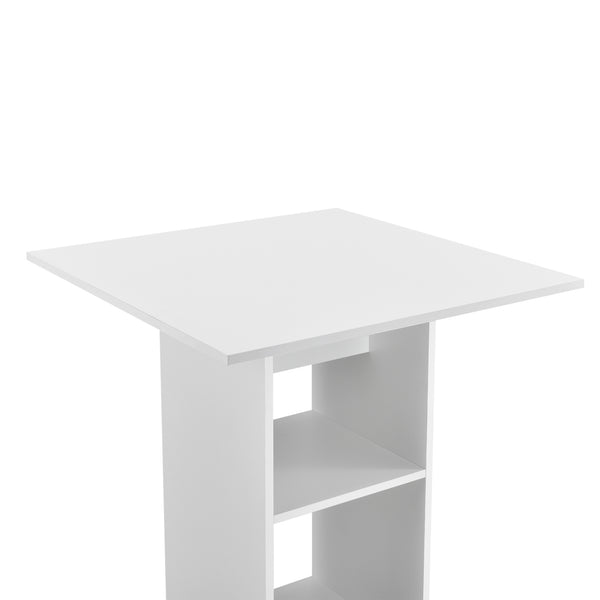 Bartisch Visby 110x70x70 cm mit 3 Regalfächern en.casa