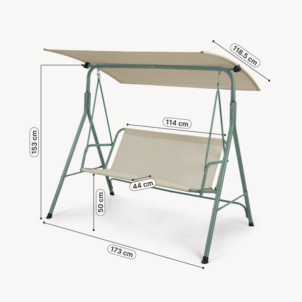 Hollywoodschaukel Satten 3-Sitzer [en.casa]