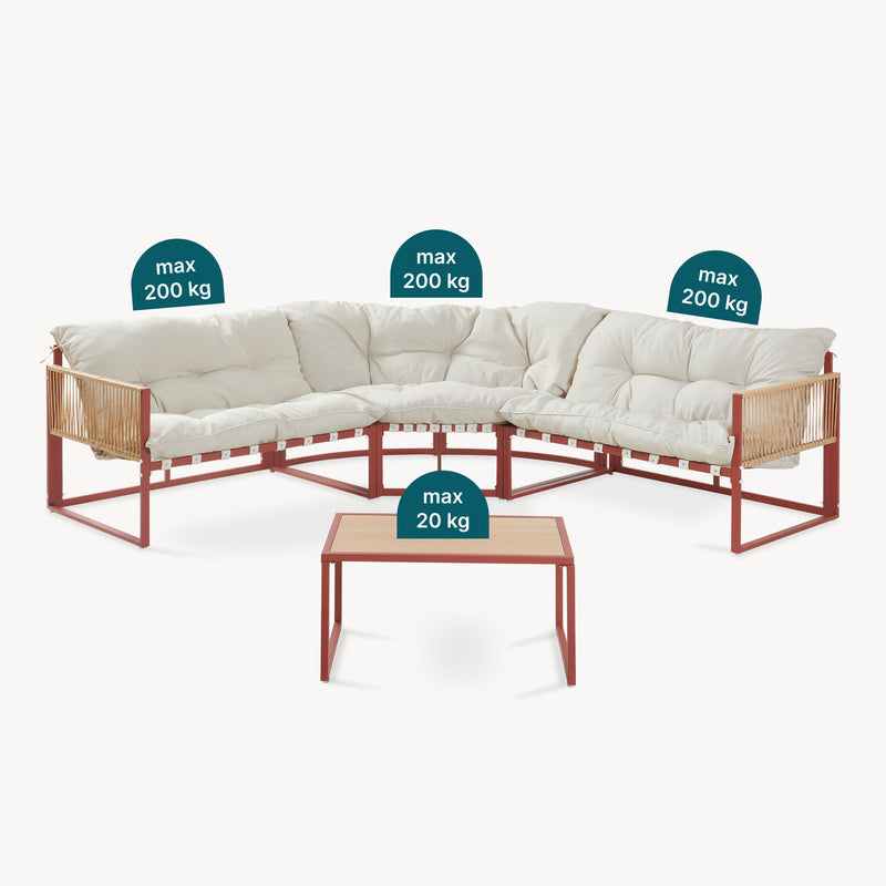 Maßskizze Loungeset Karg [casa.pro]