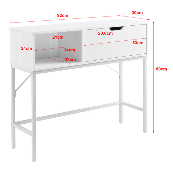 Konsolentisch Tranemo 92x30x80cm in versch. Farben [en.casa]
