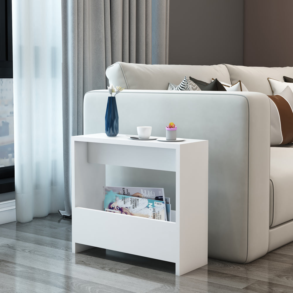 Beistelltisch Rødovre 60x55x20 cm Weiß [en.casa] - premiumXL