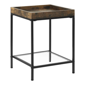 Beistelltisch Mariefred 55x40x40cm mit Ablage Dunkler Holzton [en.casa]
