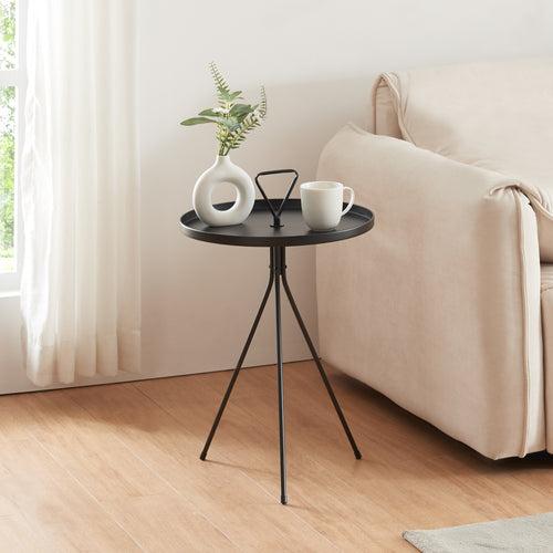 Beistelltisch Odal Metall Schwarz [en.casa] - premiumXL