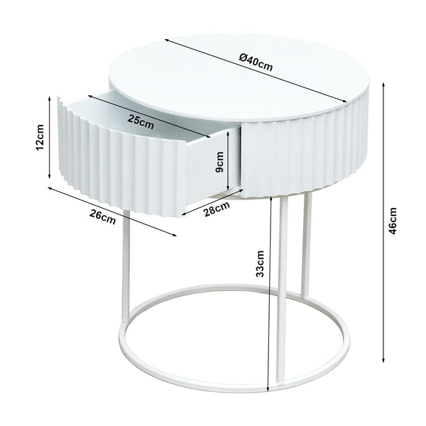 Beistelltisch Rill mit Schublade [en.casa]