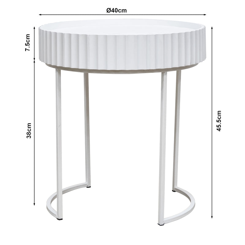 Maßskizze Beistelltisch Rill 46xØ40 cm [en.casa]