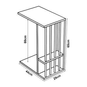 Beistelltisch Siikainen 65x44x29 cm [en.casa]