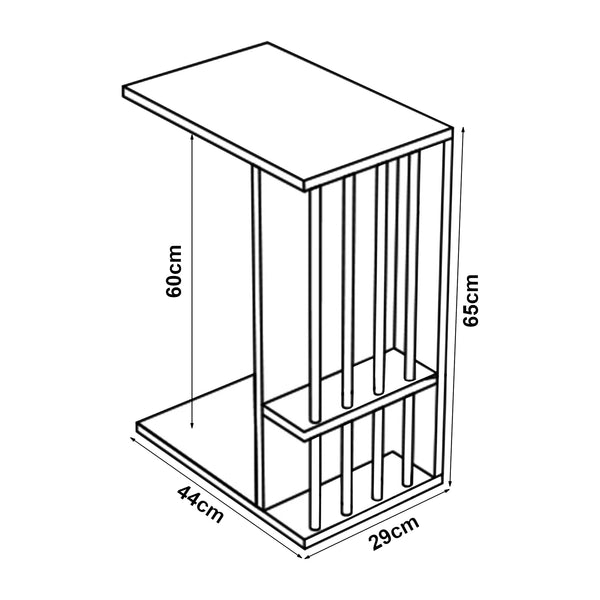 Beistelltisch Siikainen 65x44x29 cm [en.casa]