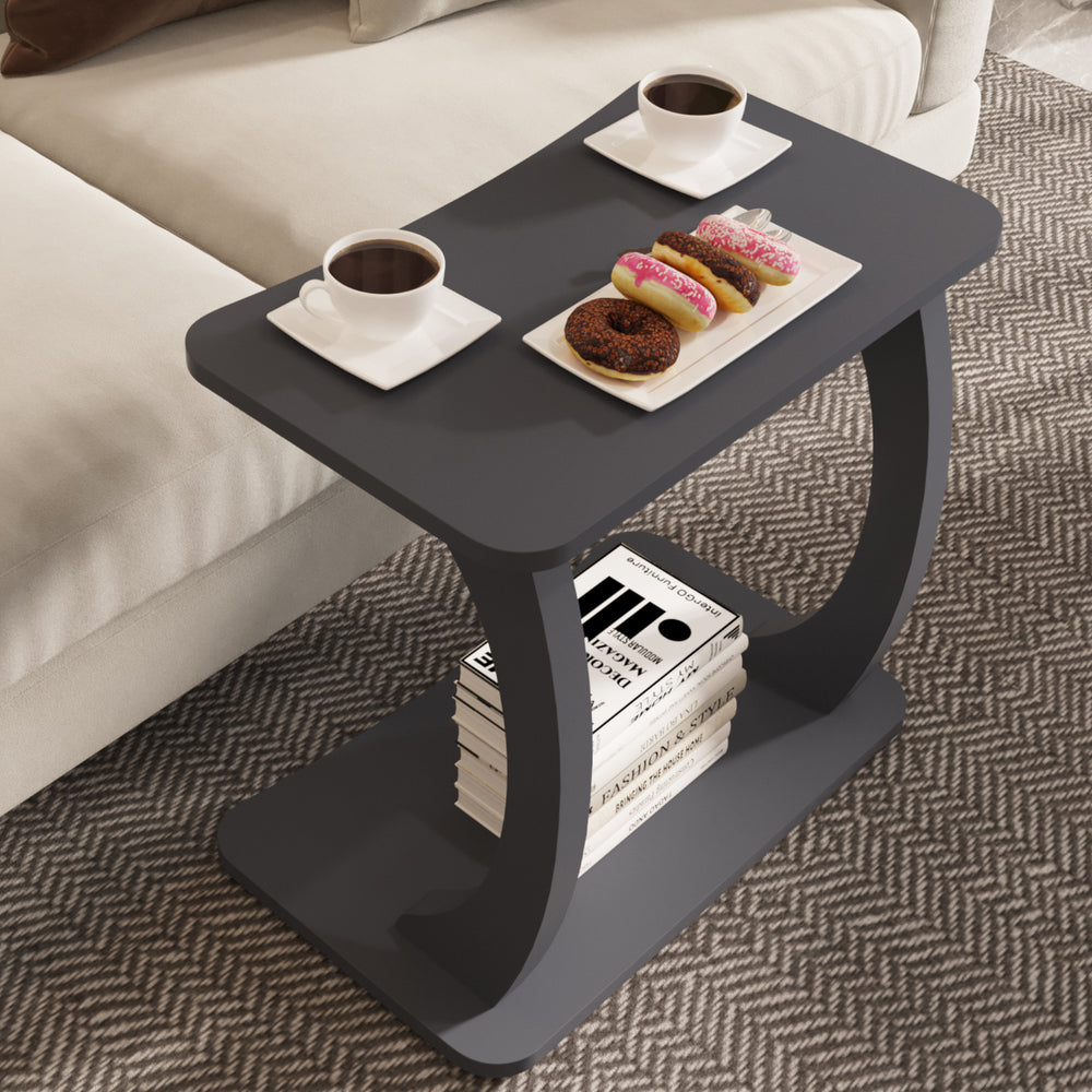 Beistelltisch Stattela C-förmig 59x35x56 cm [en.casa]