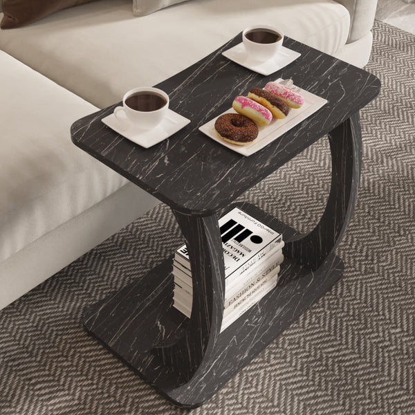 Beistelltisch Stattela C-förmig 59x35x56 cm [en.casa]