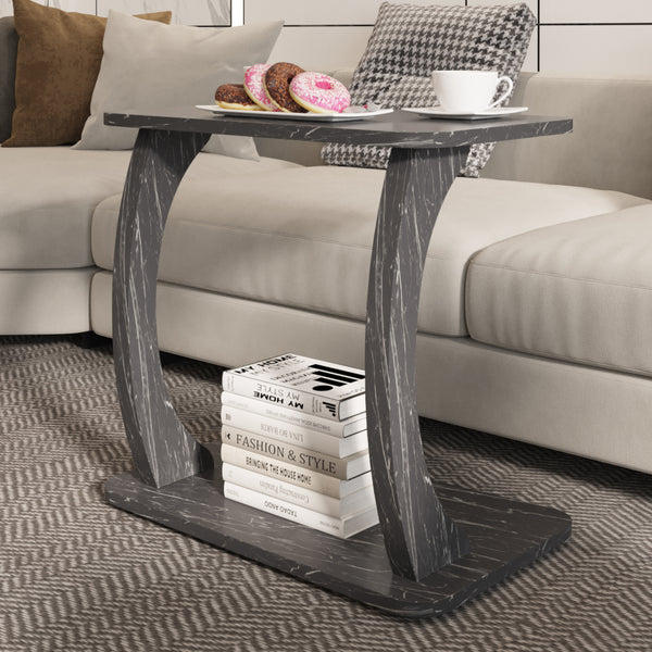 Beistelltisch Stattela C-förmig 59x35x56 cm [en.casa]