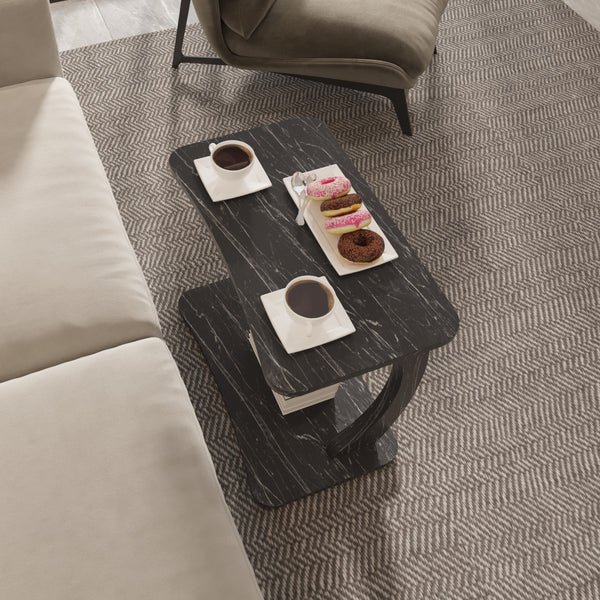 Beistelltisch Stattela C-förmig 59x35x56 cm [en.casa]