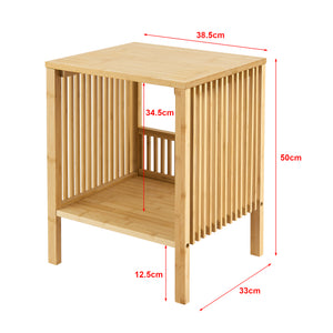 Beistelltisch Varde Bambus [en.casa]