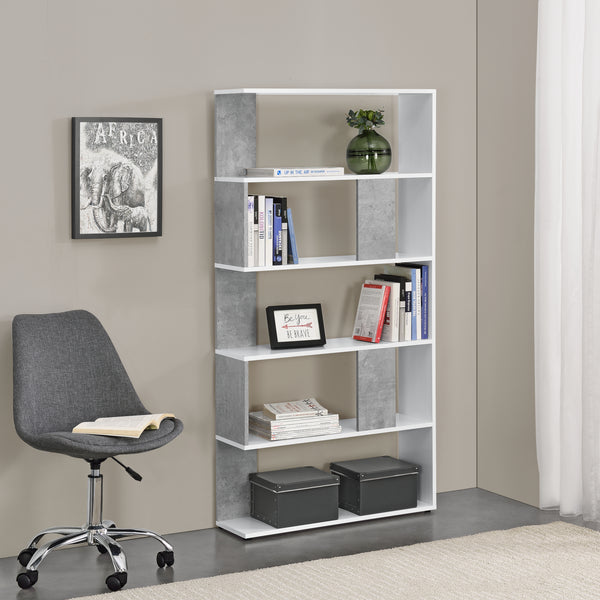 Bücherregal Aneby 159x80x24cm mit 5 Ablageflächen versch. Farben [en.casa]