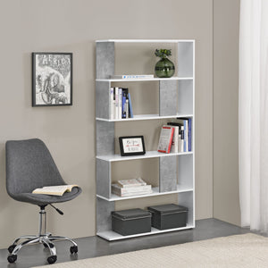 Bücherregal Aneby 159x80x24cm mit 5 Ablageflächen versch. Farben [en.casa]