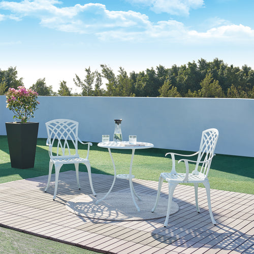 Bistro-Set Vena 3-tlg. Aluminiumguss [casa.pro]